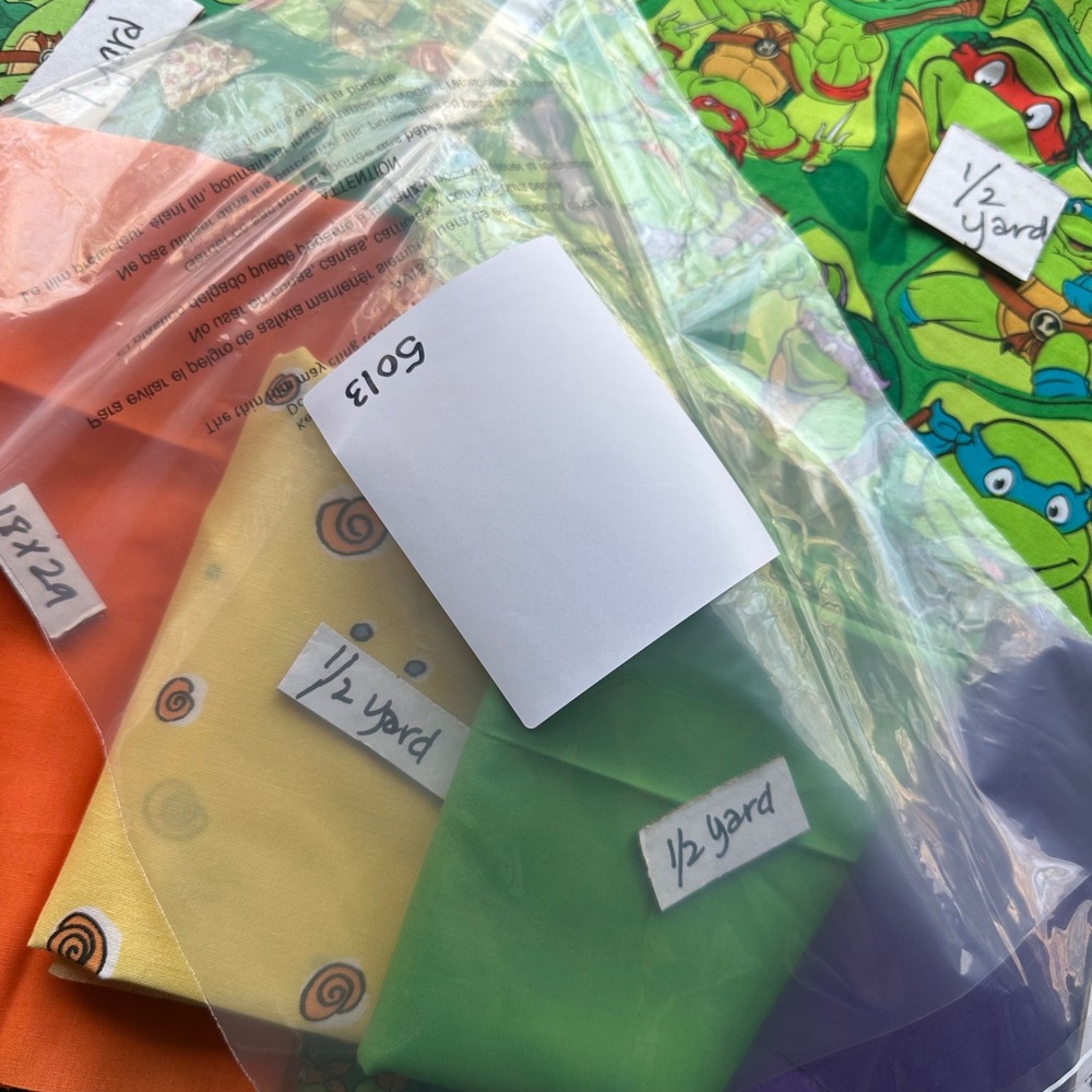 Teenage Mutant Ninja Turtles TMNT Fabric Bundle 7‎ Pieces 3.75 Yards Total - Picture 8 of 12